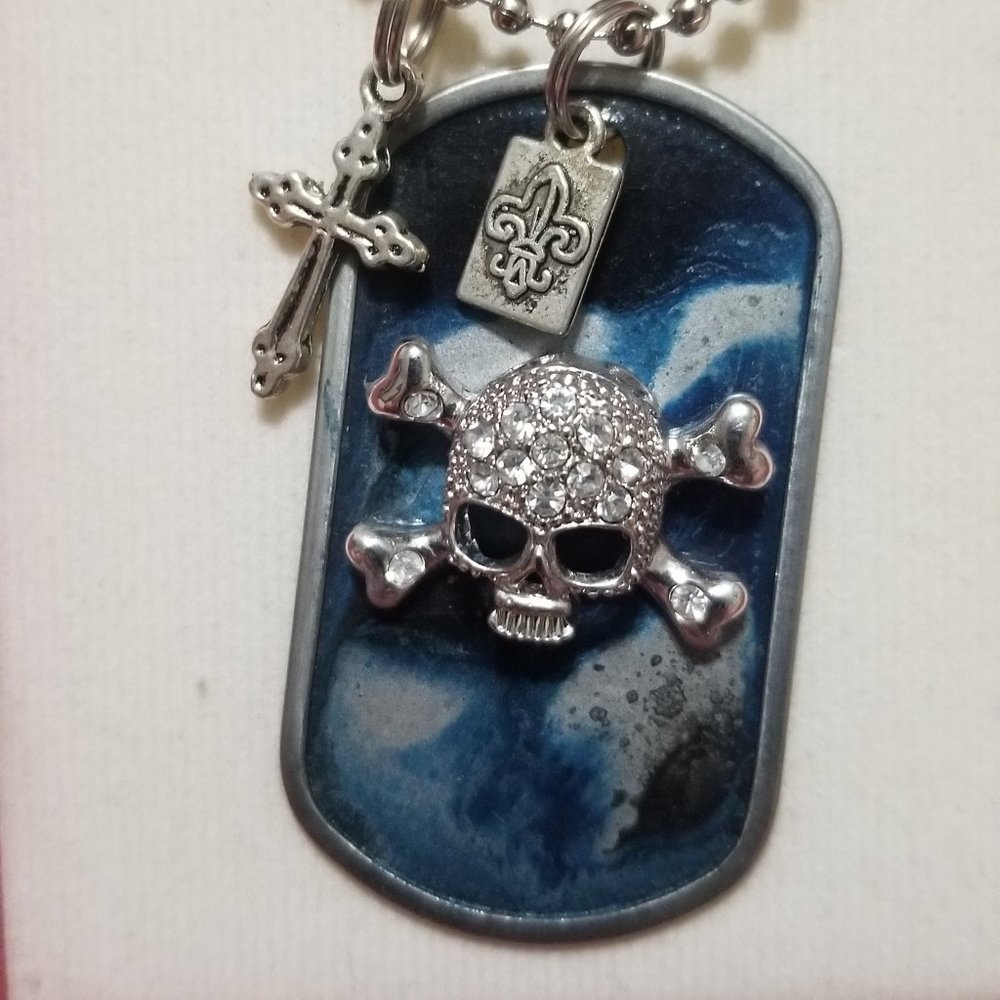 Rhinestone Skull necklace